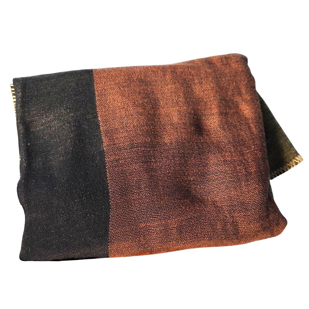 VTG 90s Wool Boho Patchwork Poncho Festival Blanket Shawl Wrap - Picture 9 of 11